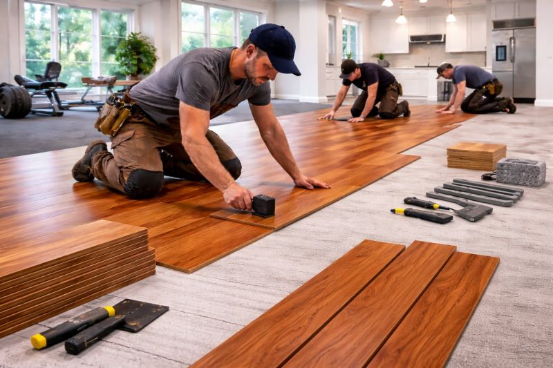 Cherry Floor Installation in Catawba County, NC