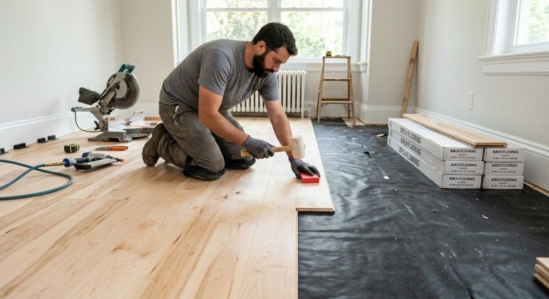 Maple Flooring Installation in Davie County, NC