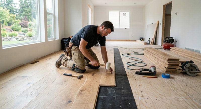 Oak Floor Installation in Catawba County, NC