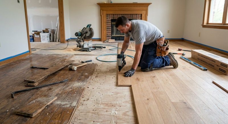 Oak Floor Installation in Harmony, NC