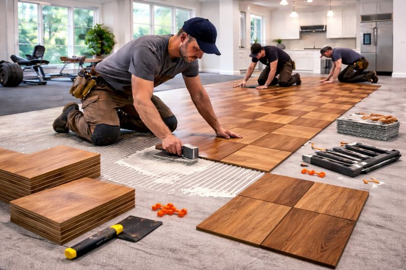 Teak Flooring Installation in Statesville, NC
