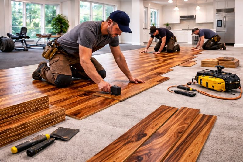 Teak Flooring Installation in Statesville, NC