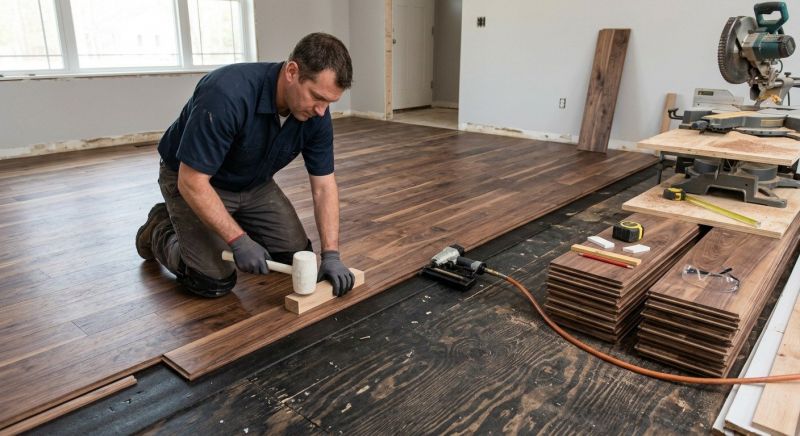 Walnut Flooring Installation in Statesville, NC