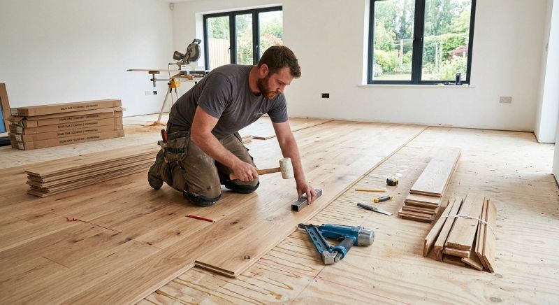 White Oak Floor Installation in Statesville, NC
